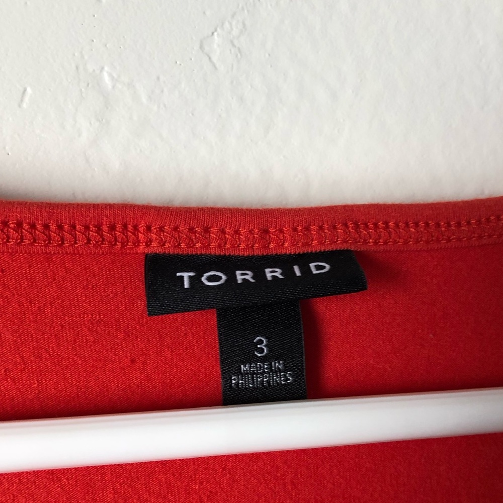 Torrid Orange Chic Top w/ Zipper Front - Picture 7 of 7